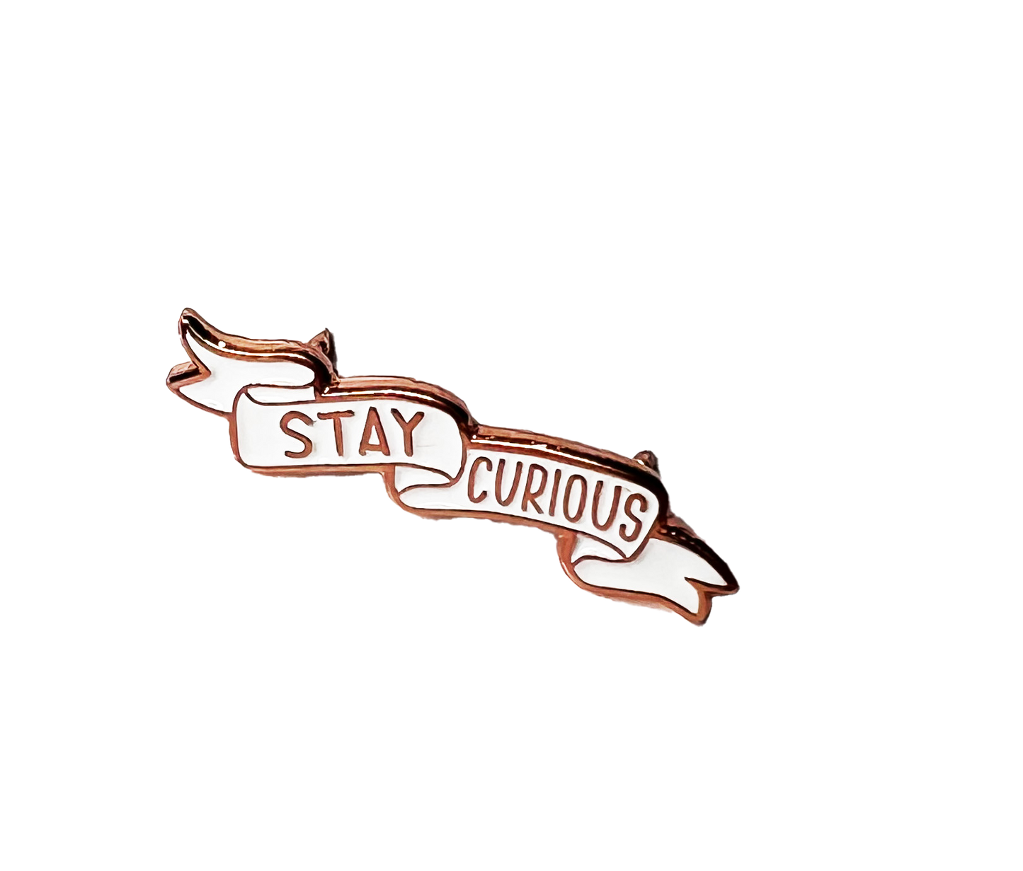 Stay Curious Pennant Enamel Pin