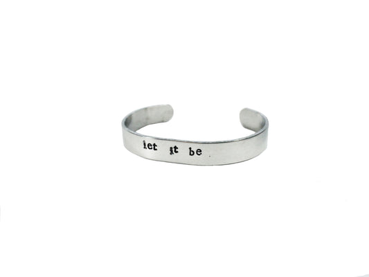 "Let it be" handmade aluminum bracelet