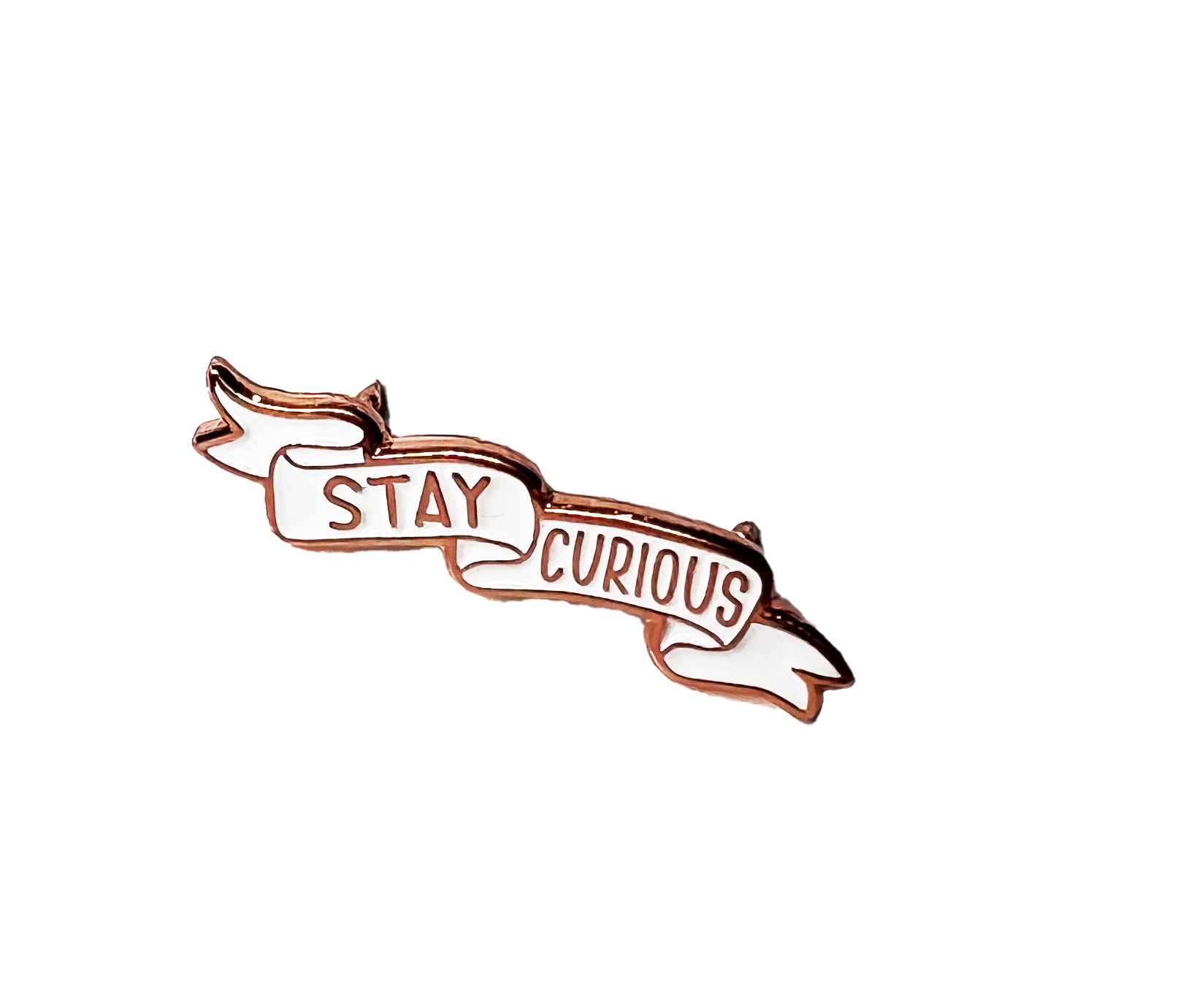 Stay Curious Pennant Enamel Pin