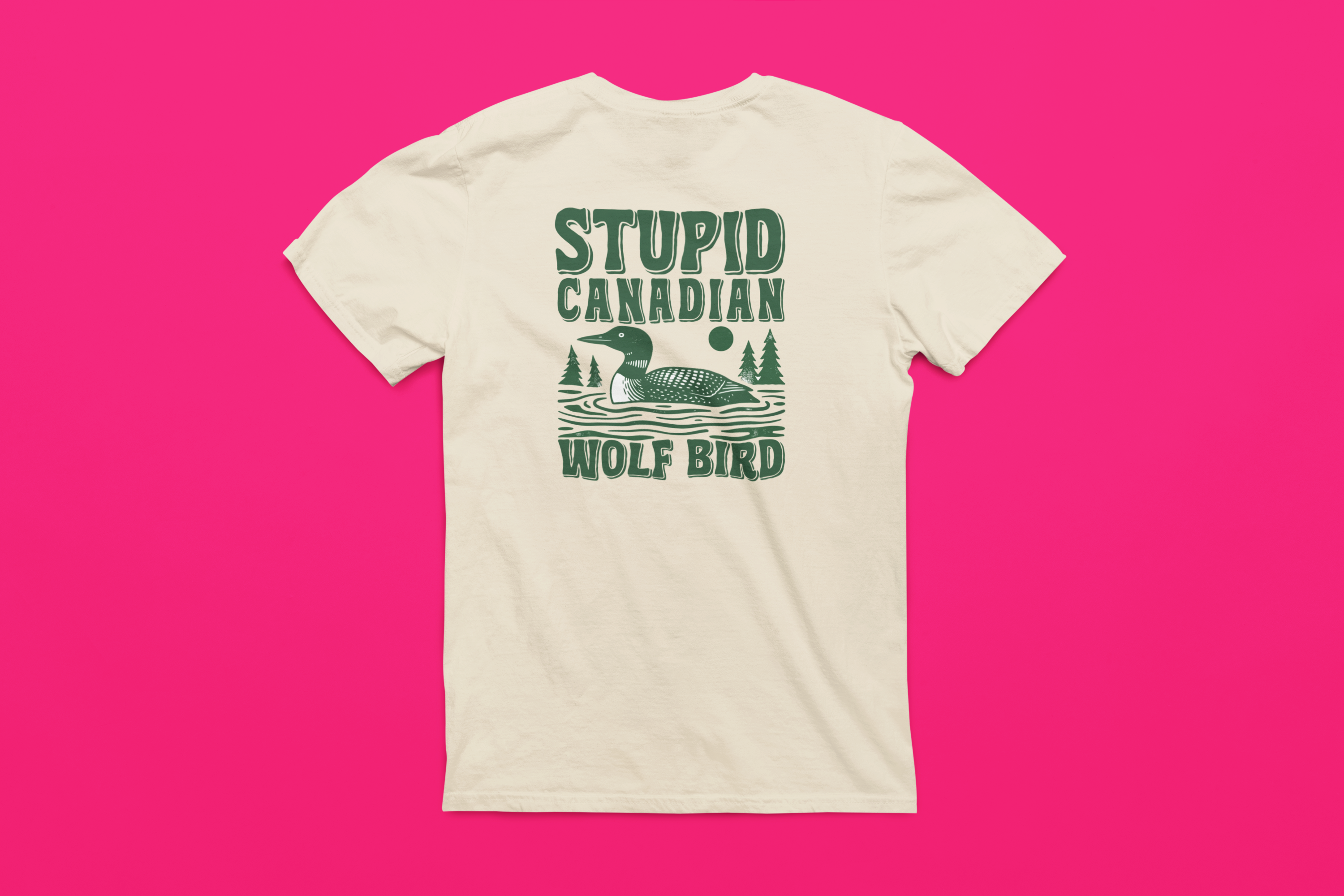 Stupid Canadian Wolf Bird Tee