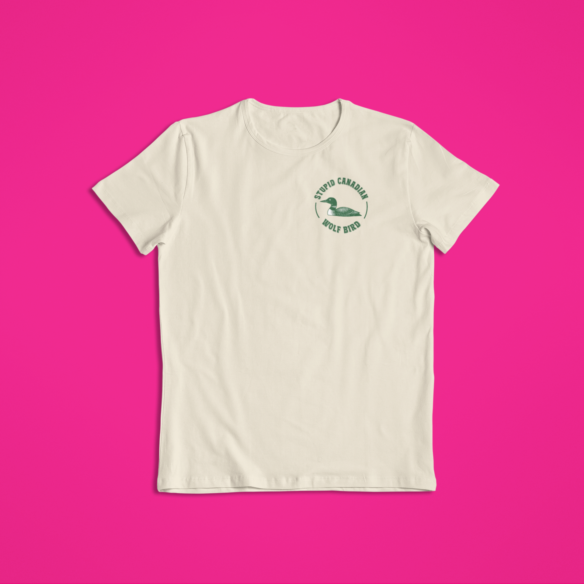 Stupid Canadian Wolf Bird Tee