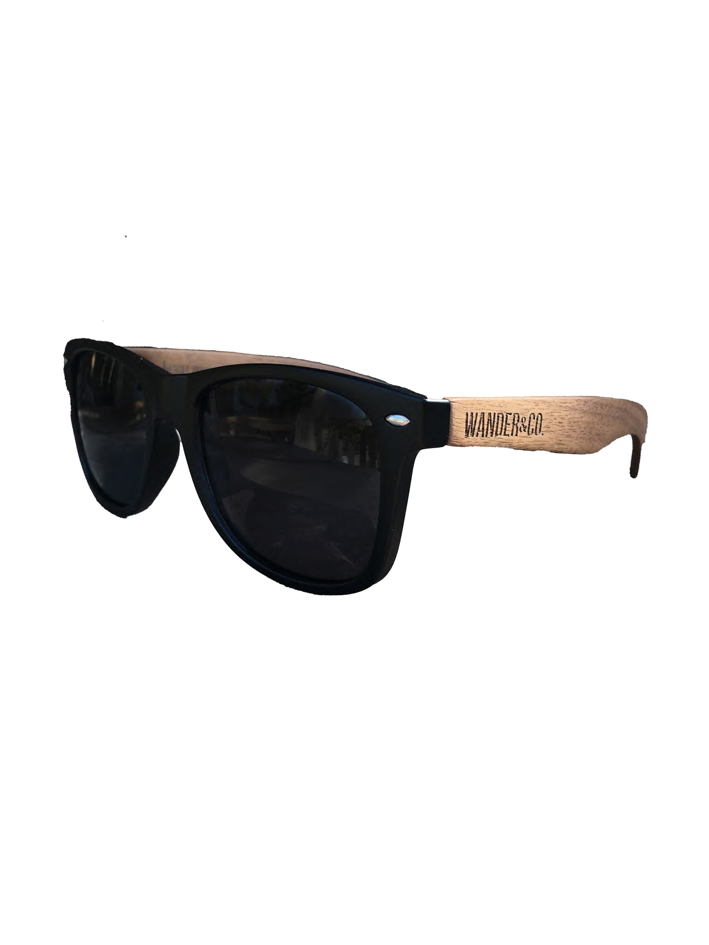 Wander & Co. Walnut + Black Sunglasses